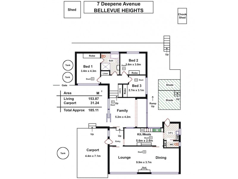 7 Deepdene Avenue, Bellevue Heights SA 5050 Floorplan