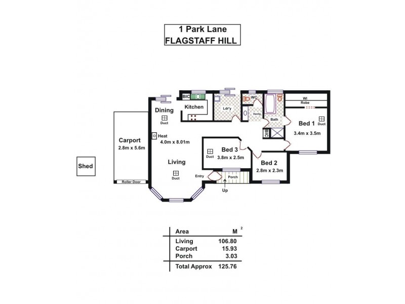 1 Park Lane, Flagstaff Hill SA 5159 Floorplan