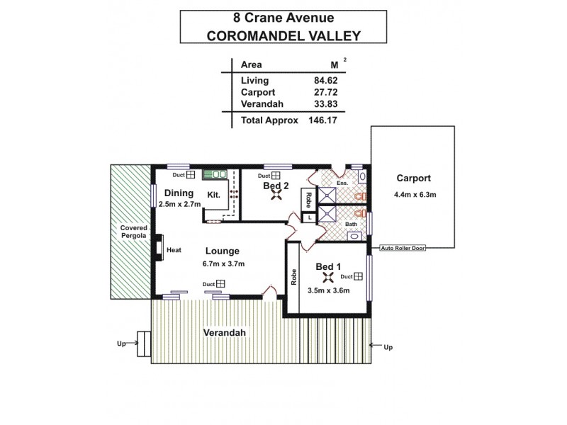 8 Crane Avenue, Coromandel Valley SA 5051 Floorplan