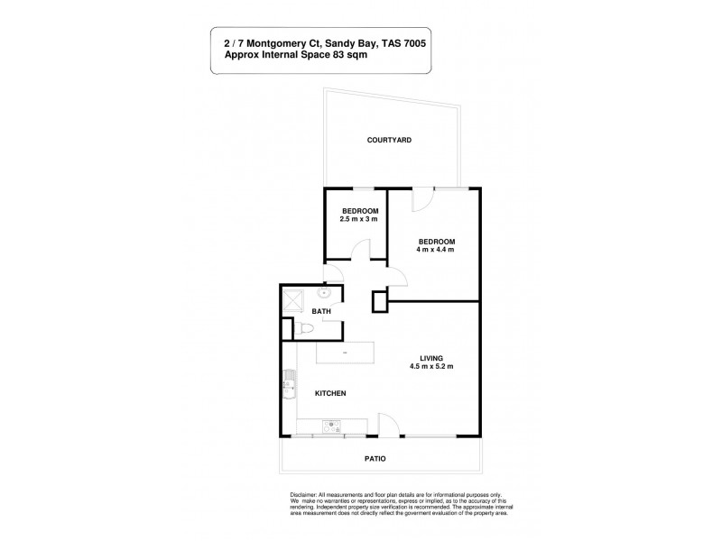 2/7 Montgomery Court, Sandy Bay TAS 7005 Floorplan