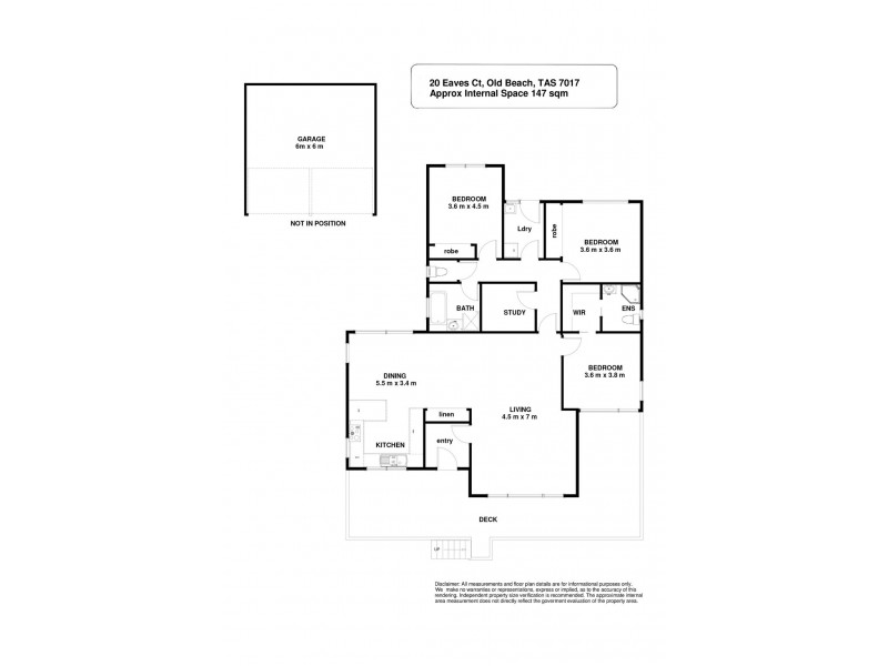 20 Eaves Court, Old Beach TAS 7017 Floorplan