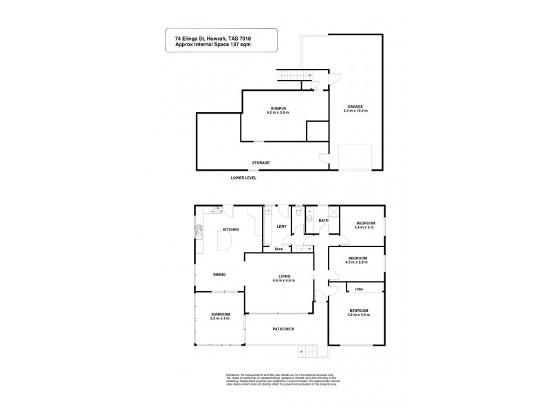 74 Elinga Street, Howrah TAS 7018 Floorplan