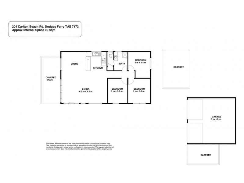204 Carlton Beach Road, Dodges Ferry TAS 7173 Floorplan