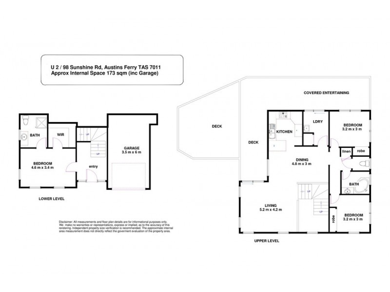 2/98 Sunshine Road, Austins Ferry TAS 7011 Floorplan