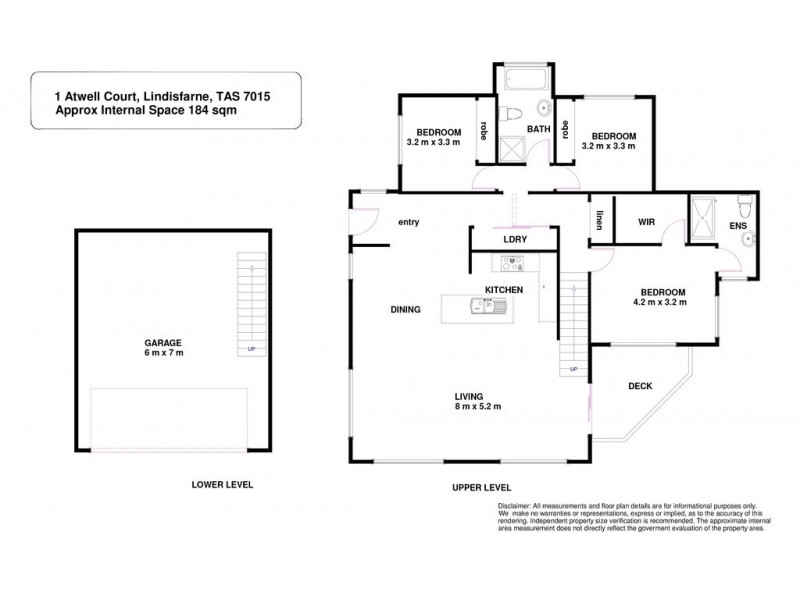 1 Atwell Court, Lindisfarne TAS 7015 Floorplan