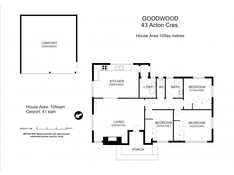 43 Acton Crescent, Goodwood TAS 7010 Floorplan