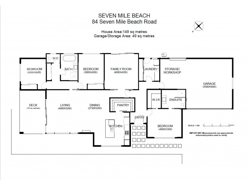 84 Seven Mile Beach Road, Seven Mile Beach TAS 7170 Floorplan