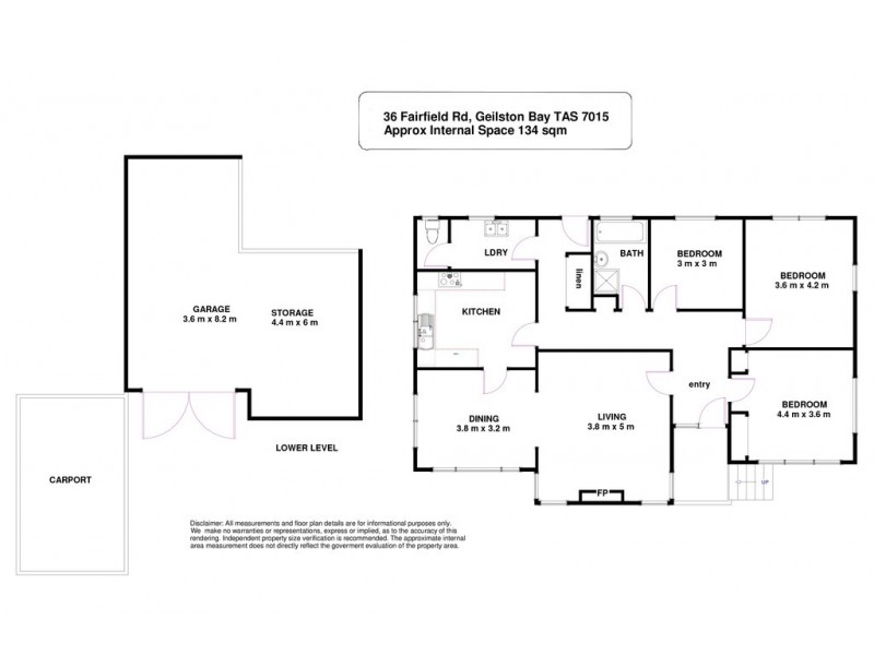 36 Fairfield Road, Geilston Bay TAS 7015 Floorplan