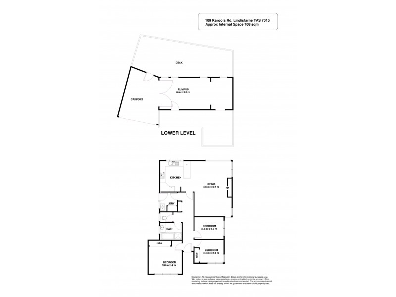 109 Karoola Road, Lindisfarne TAS 7015 Floorplan