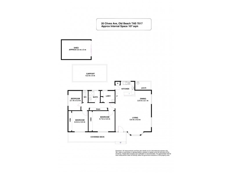 20 Clives Avenue, Old Beach TAS 7017 Floorplan