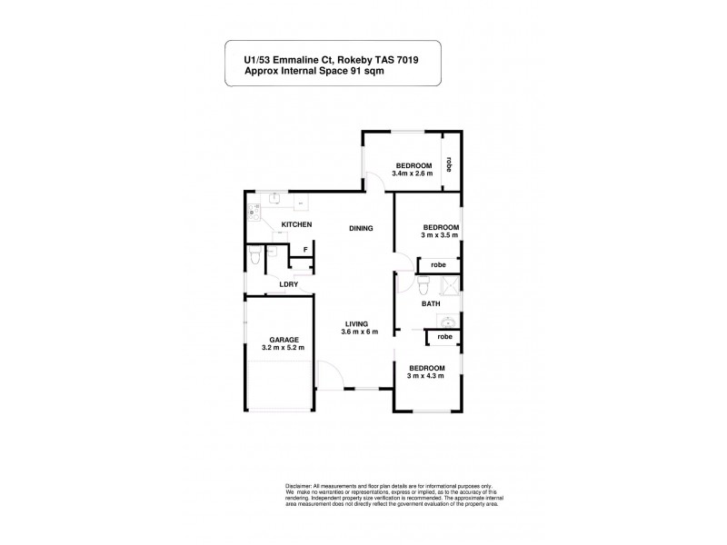 1 and 2/53 Emmaline Court, Rokeby TAS 7019 Floorplan