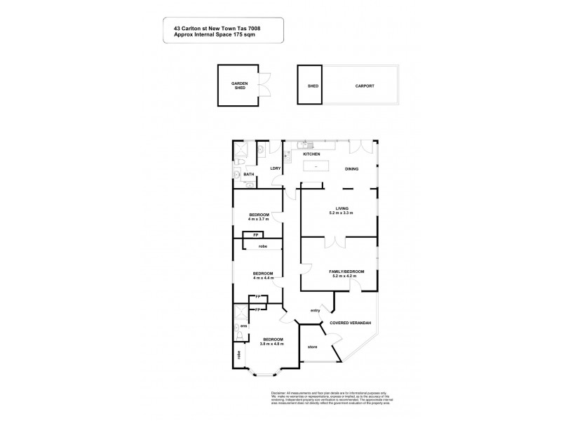43 Carlton Street, New Town TAS 7008 Floorplan