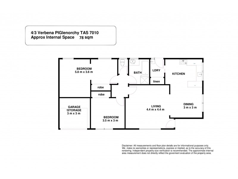 4/2-3 Verbena Place, Glenorchy TAS 7010 Floorplan