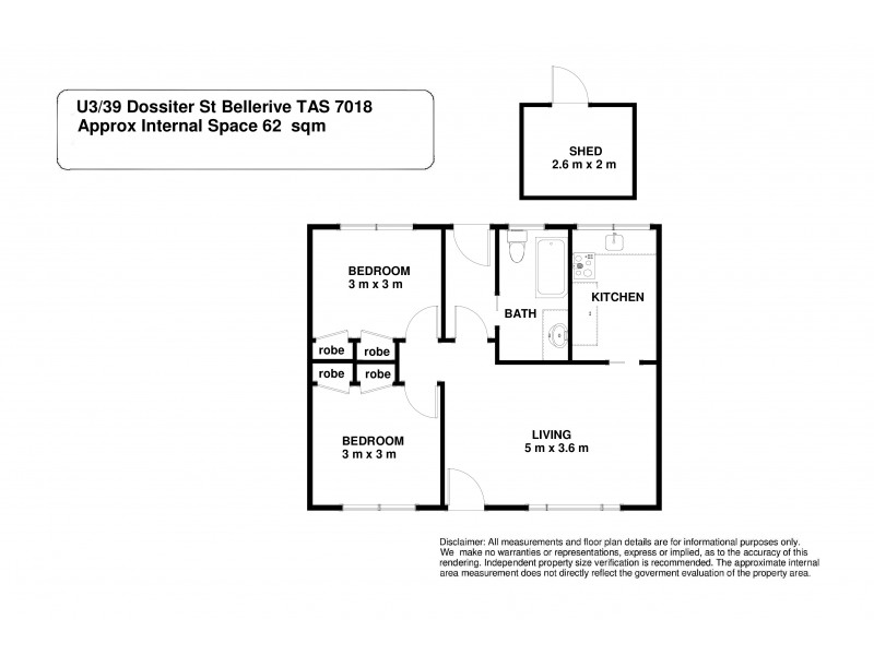 3/39 Dossiter Street, Bellerive TAS 7018 Floorplan