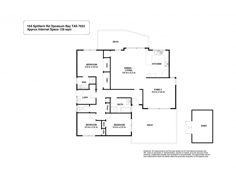 16A Spitfarm Road, Opossum Bay TAS 7023 Floorplan