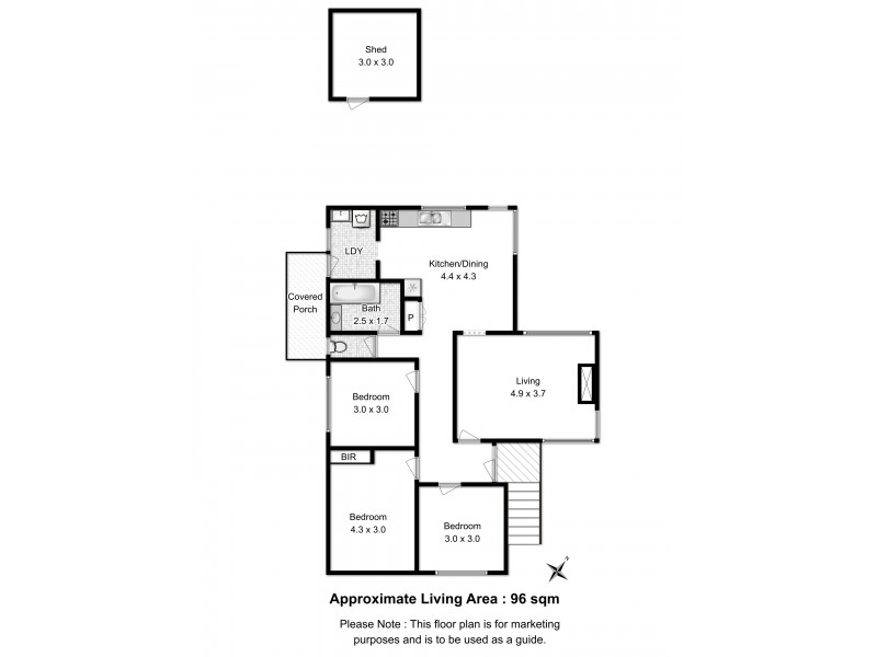3 Euroka Street, Mornington TAS 7018 Floorplan