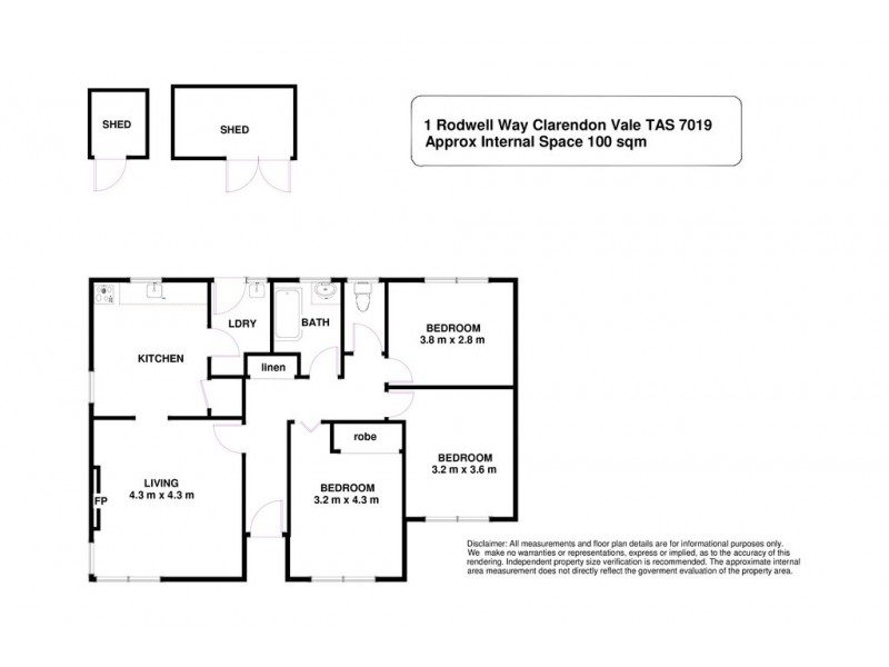 1 Rodwell Way, Clarendon Vale TAS 7019 Floorplan