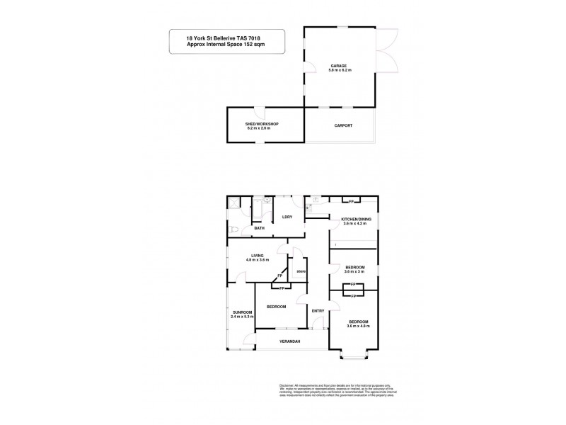 18 York Street, Bellerive TAS 7018 Floorplan