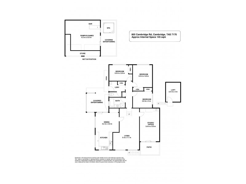 805 Cambridge Road, Cambridge TAS 7170 Floorplan