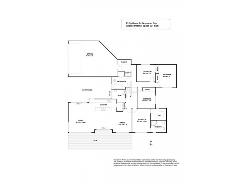 73 Spitfarm Road, Opossum Bay TAS 7023 Floorplan