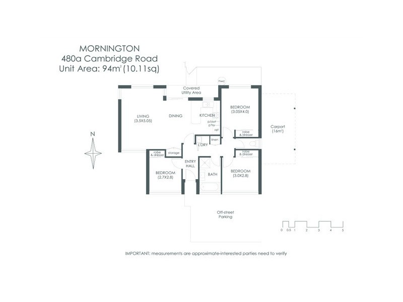 1/480 Cambridge Road, Mornington TAS 7018 Floorplan