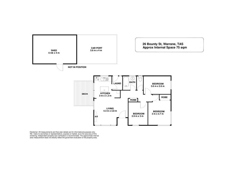 26 Bounty Street, Warrane TAS 7018 Floorplan