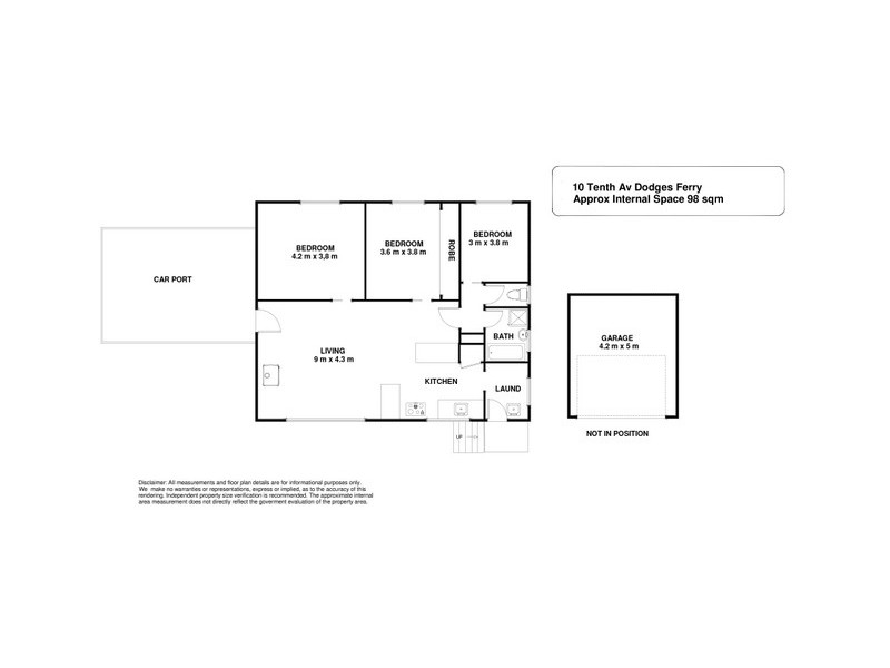 10 Tenth Avenue, Dodges Ferry TAS 7173 Floorplan