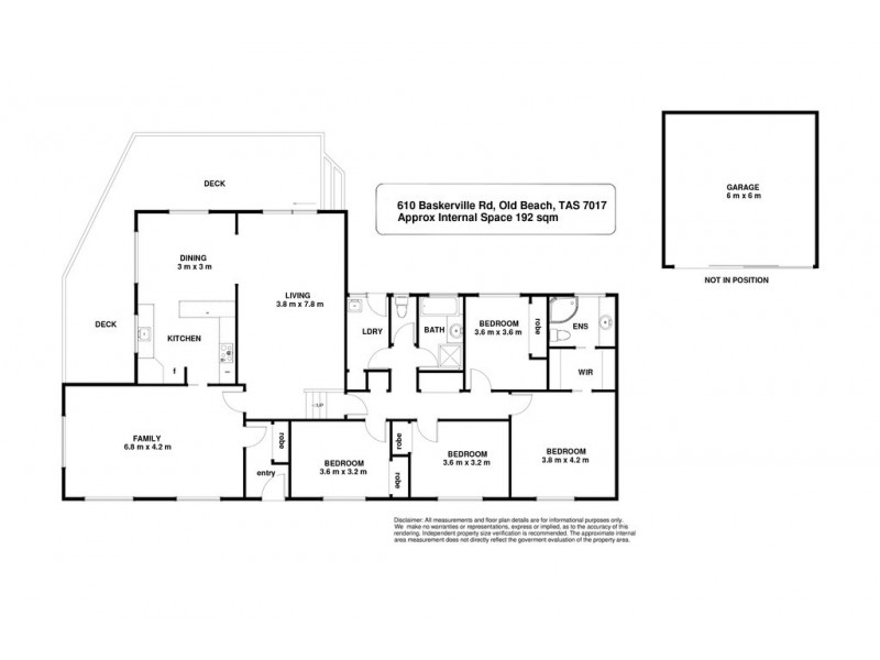 610 Baskerville Road, Old Beach TAS 7017 Floorplan