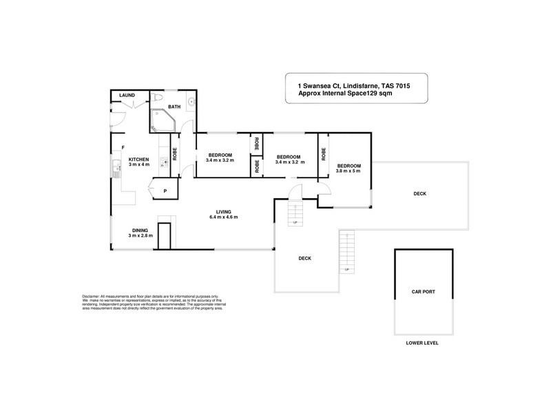 1 Swansea Court, Lindisfarne TAS 7015 Floorplan