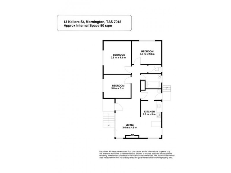13 Kallora Street, Mornington TAS 7018 Floorplan