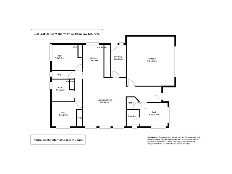308 East Derwent Highway, Geilston Bay TAS 7015 Floorplan