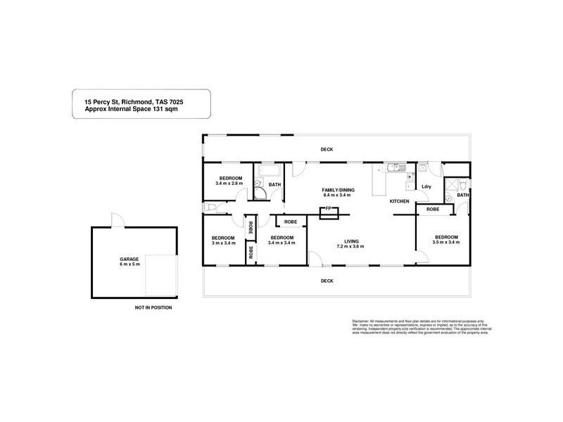 15 Percy Street, Richmond TAS 7025 Floorplan
