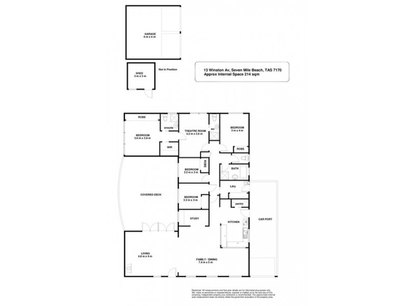 13 Winston Avenue, Seven Mile Beach TAS 7170 Floorplan