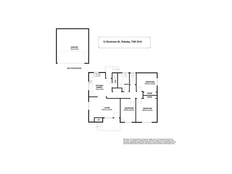 12 Duntroon Drive, Rokeby TAS 7019 Floorplan