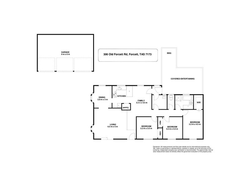 306 Old Forcett Road, Lewisham TAS 7173 Floorplan