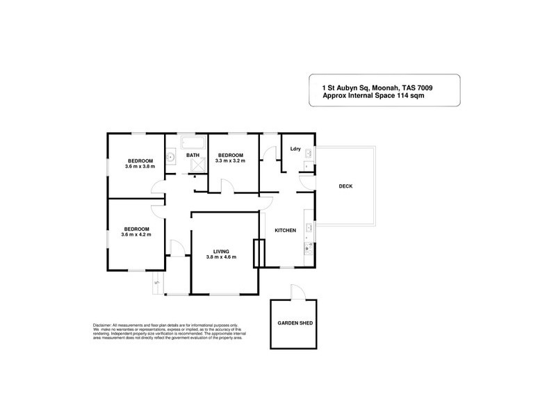 1 St Aubyn Square, Moonah TAS 7009 Floorplan