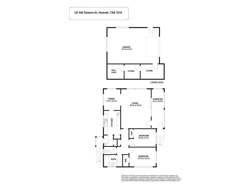 2/459 Oceana Drive, Howrah TAS 7018 Floorplan
