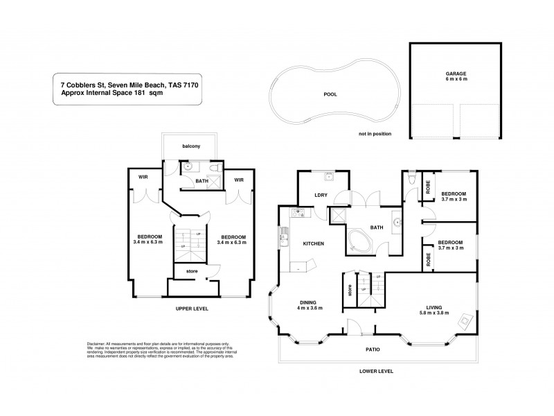 7 Cobblers Street, Seven Mile Beach TAS 7170 Floorplan