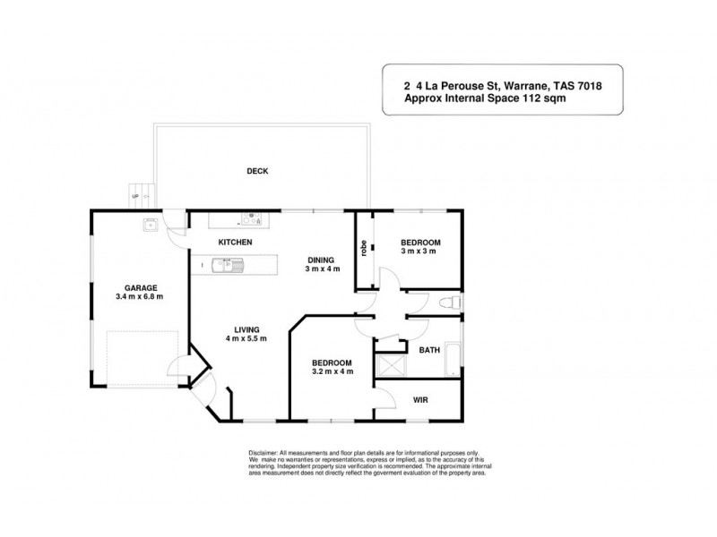 2/4 La Perouse Street, Warrane TAS 7018 Floorplan