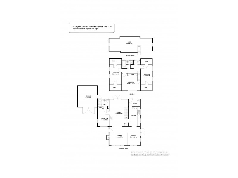 18 Leyden Avenue, Seven Mile Beach TAS 7170 Floorplan