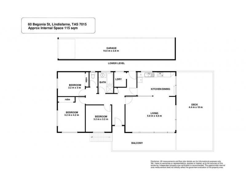 60 Begonia Street, Lindisfarne TAS 7015 Floorplan