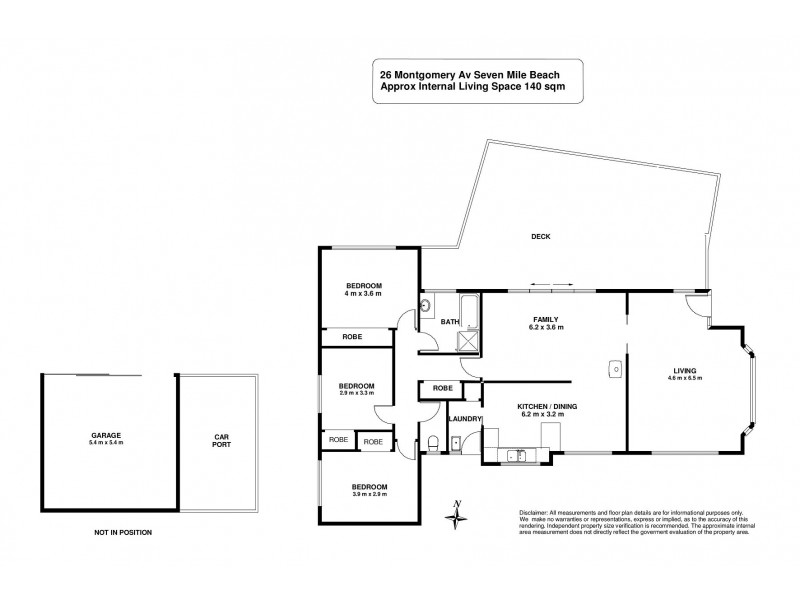 26 Montgomery Avenue, Seven Mile Beach TAS 7170 Floorplan