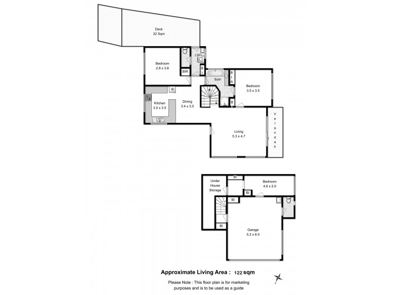 2/76 Begonia Street, Lindisfarne TAS 7015 Floorplan
