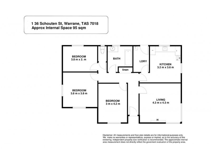 1/36 Schouten Street, Warrane TAS 7018 Floorplan