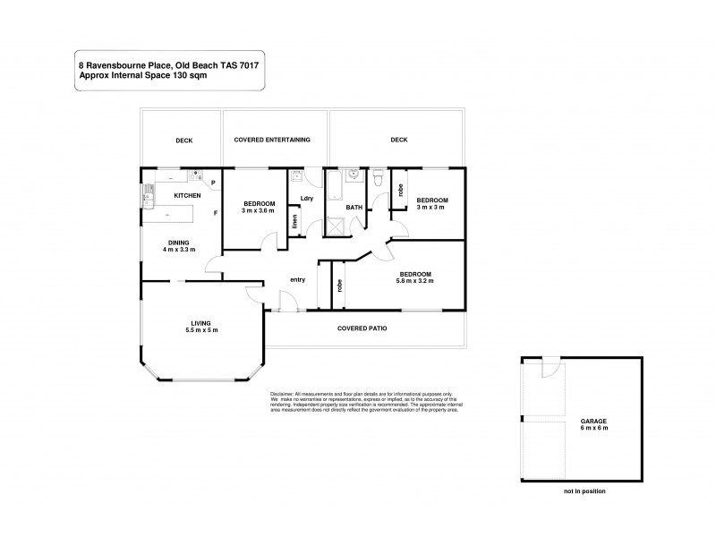 8 Ravensbourne Place, Old Beach TAS 7017 Floorplan
