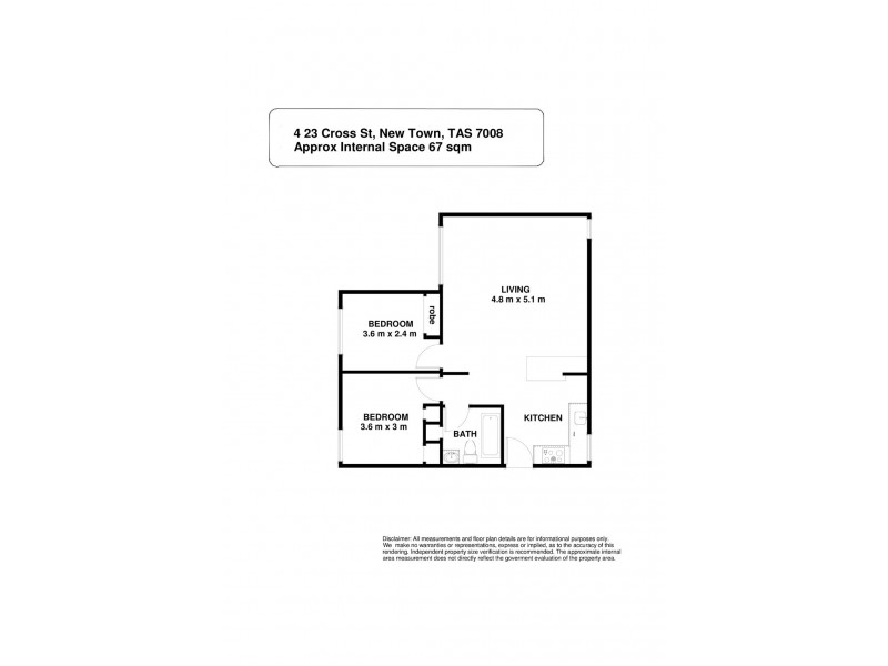 4/23 Cross Street, New Town TAS 7008 Floorplan
