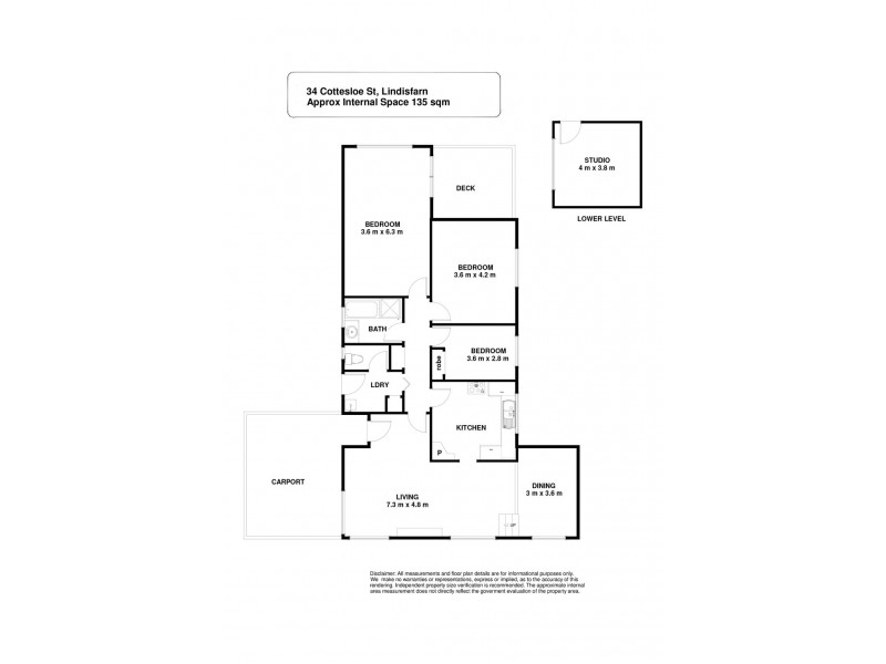 34 Cottesloe Street, Lindisfarne TAS 7015 Floorplan