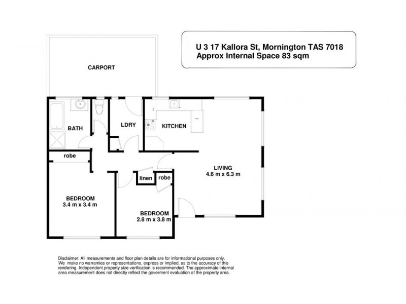 3/17 Kallora Street, Mornington TAS 7018 Floorplan