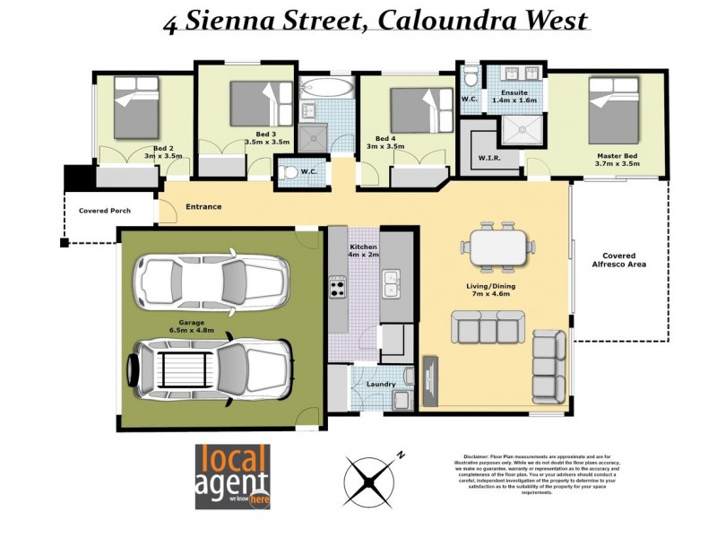 4 Sienna Street, Caloundra West QLD 4551 Floorplan