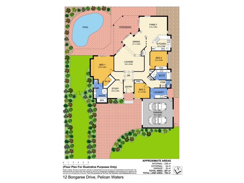 12 Bongaree Dve, Pelican Waters QLD 4551 Floorplan